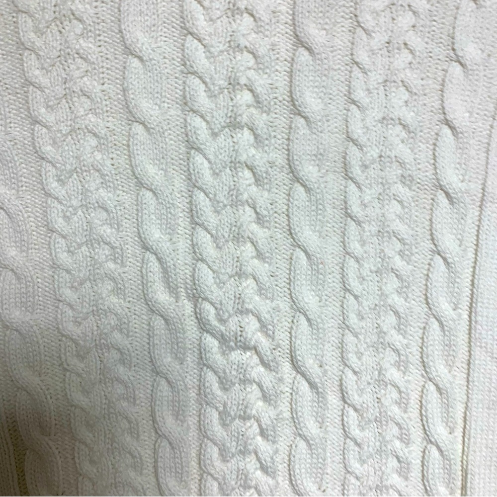 🆕 Gymboree White Holiday Girl’s 7 Sweater Button Knit Cowl Neck Preppy Cardigan - Picture 4 of 7